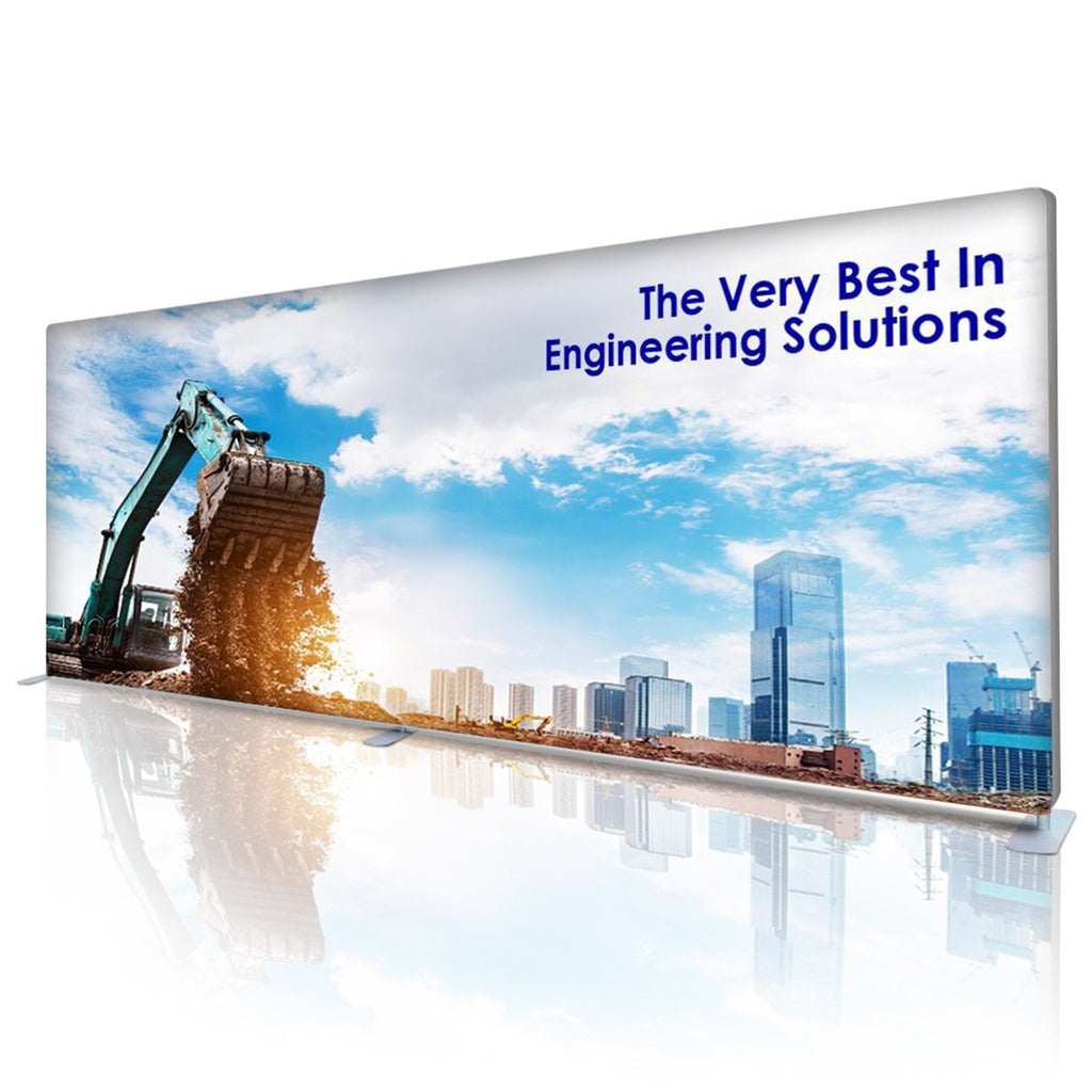 17ft x 8ft Straight Tension Fabric Displays (Aluminum Frame + Fabric)