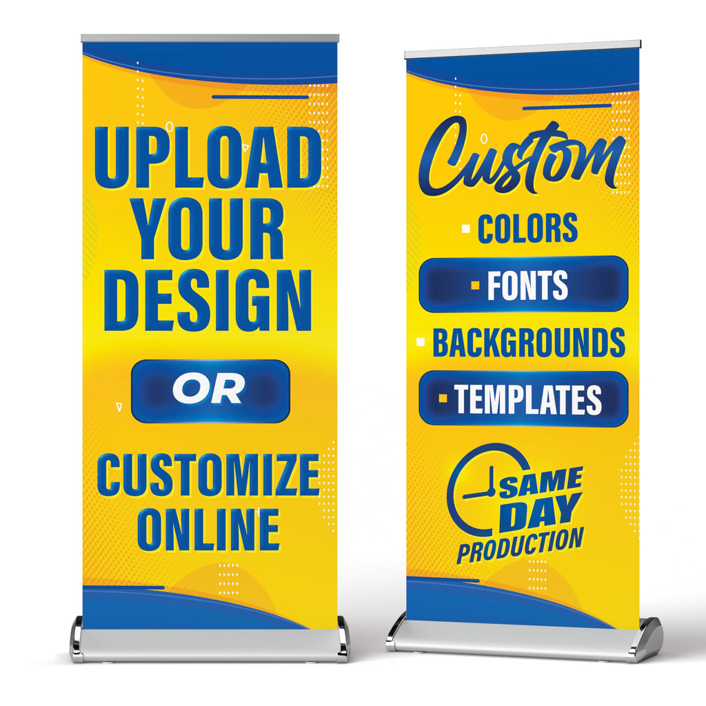 33''x81" Custom Roll Up Retractable Banner Stand (Deluxe)