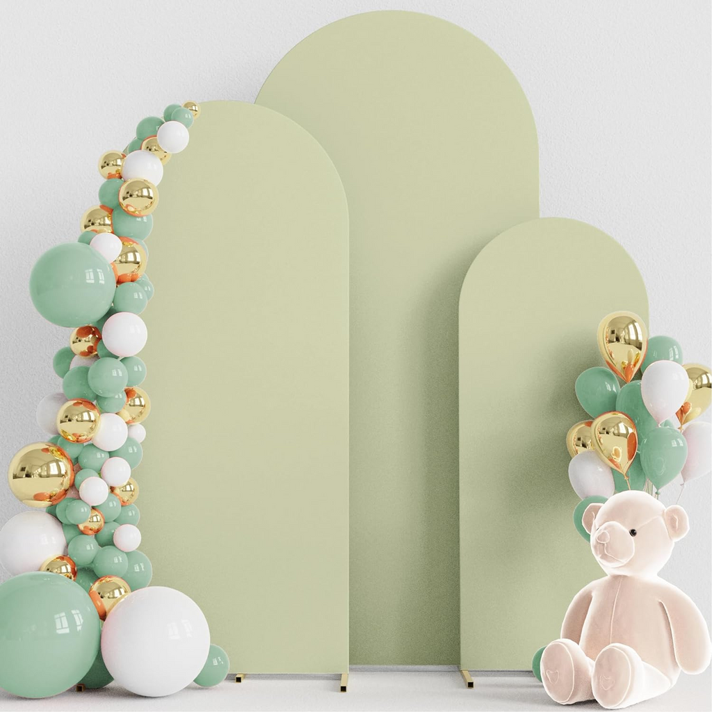 3 Pcs Heavy Duty Trio Arch Frame Backdrop (Aluminum Frame + Cover)