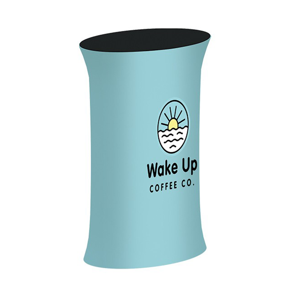 Oval Fabric Pop Up Podium Counter Display