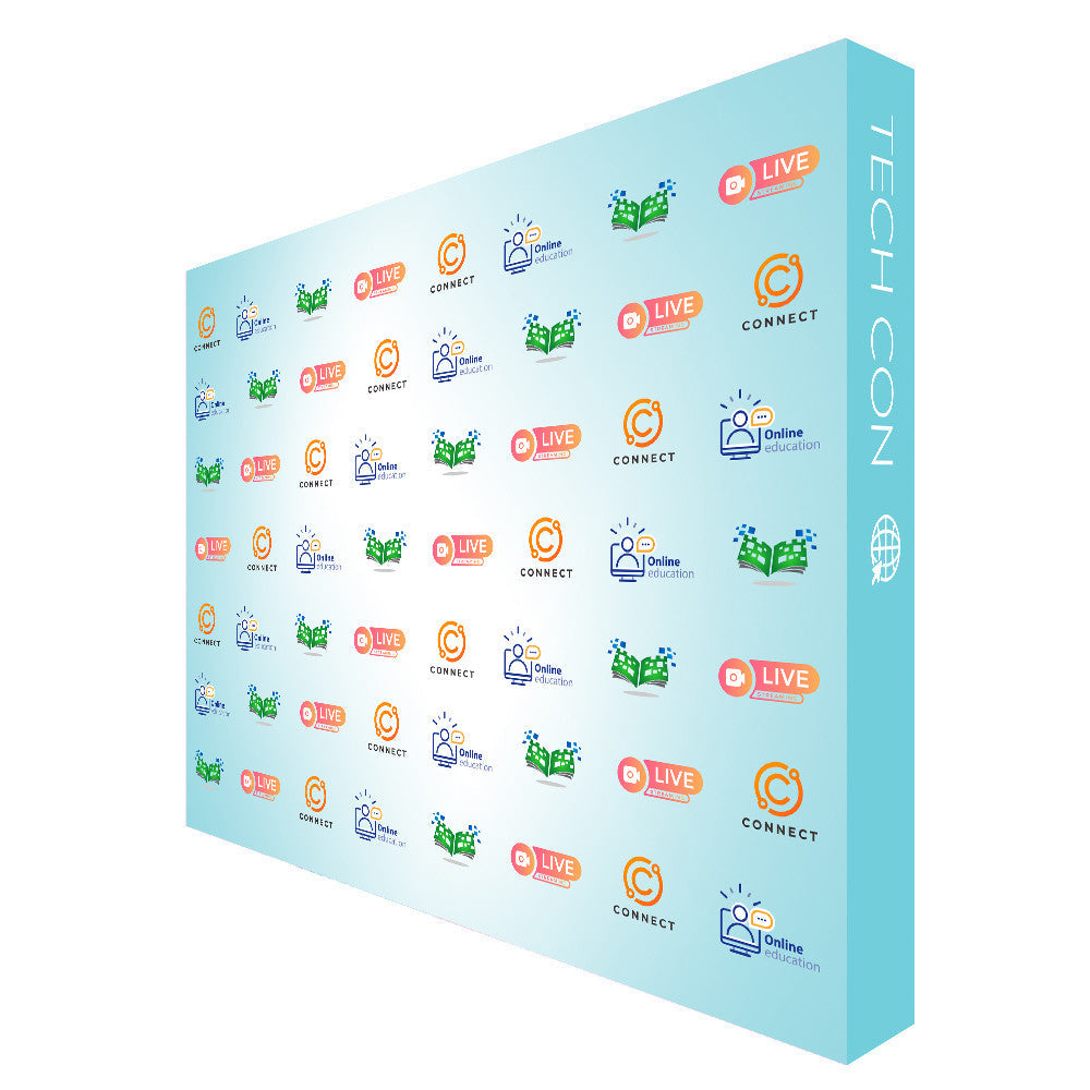8 Ft RPL Fabric Pop Up Display – 89″h Straight Trade Show Exhibit Booth
