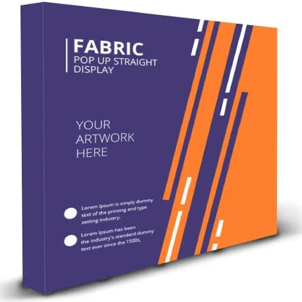 10 Ft RPL Fabric Pop Up Display – 89″h Straight Trade Show Exhibit Booth
