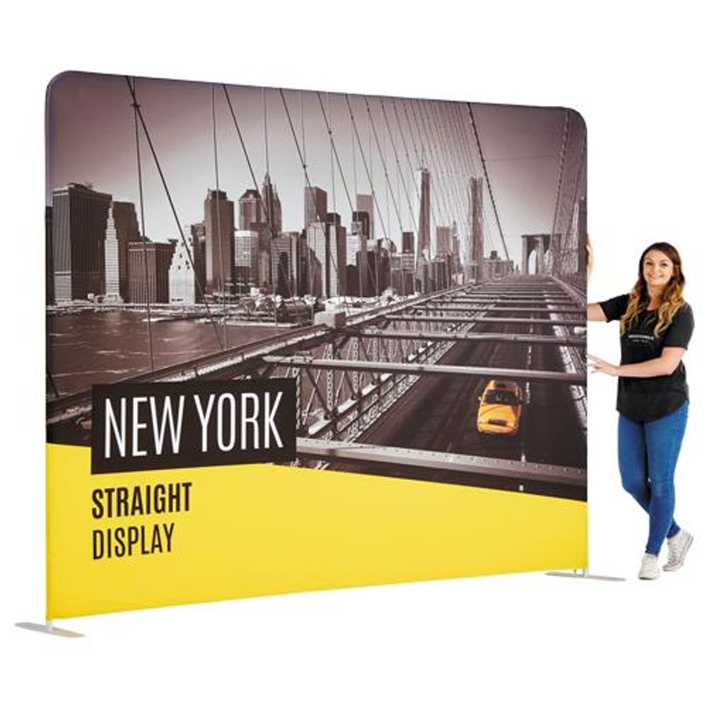 4ft x 8ft Straight Tension Fabric Displays (Aluminum Frame + Fabric)