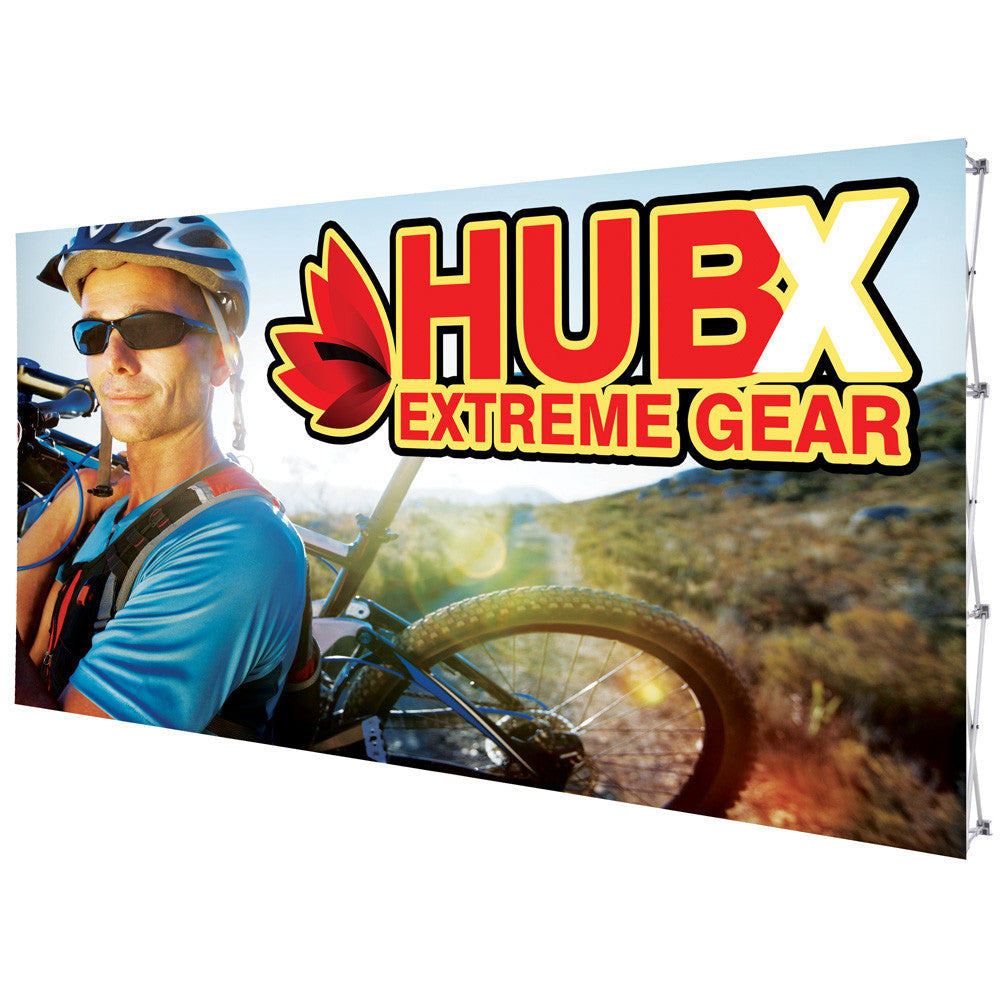 15 Ft RPL Fabric Pop Up Display - 89"H Straight Trade Show Exhibit Booth