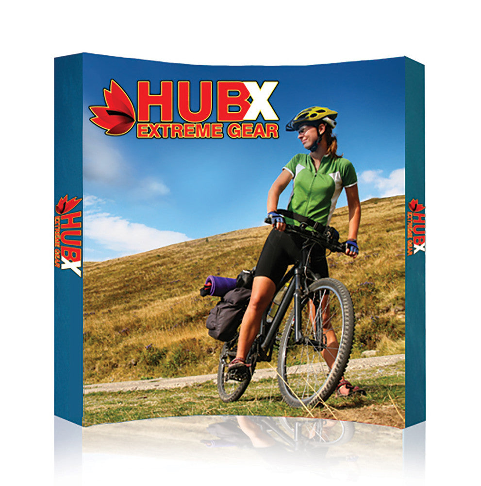8 ft. RPL Fabric Pop Up Display – 89″h Curved Graphic Package