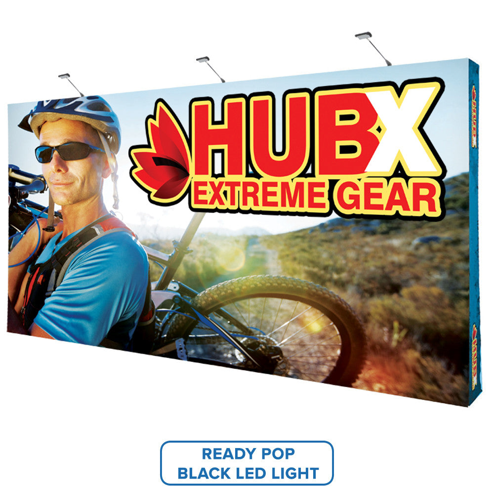 15 Ft RPL Fabric Pop Up Display - 89"H Straight Trade Show Exhibit Booth