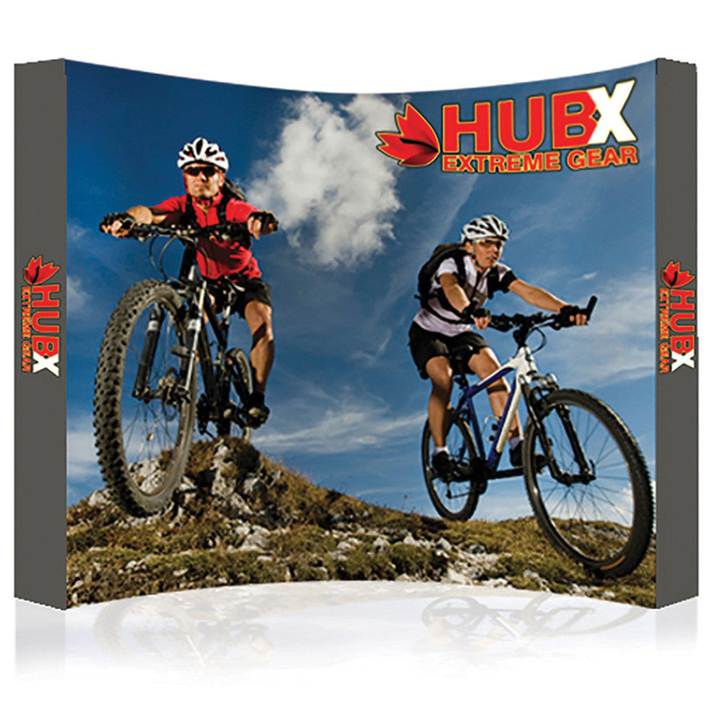 10 ft. RPL Fabric Pop Up Display – 89″h Curved Graphic Package