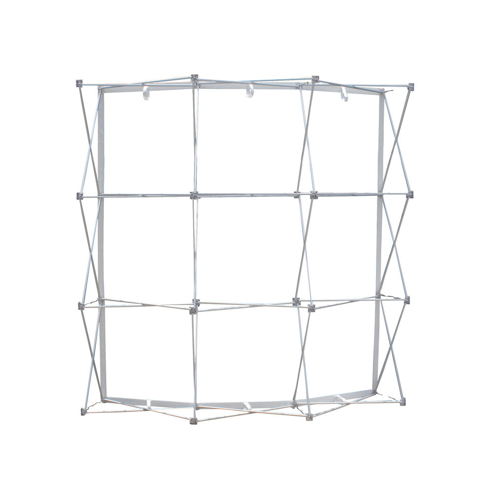 8 ft. RPL Fabric Pop Up Display – 89″h Curved Graphic Package