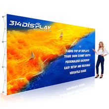 15 Ft Fabric Pop Up Display - 89"H Straight Trade Show Exhibit Booth