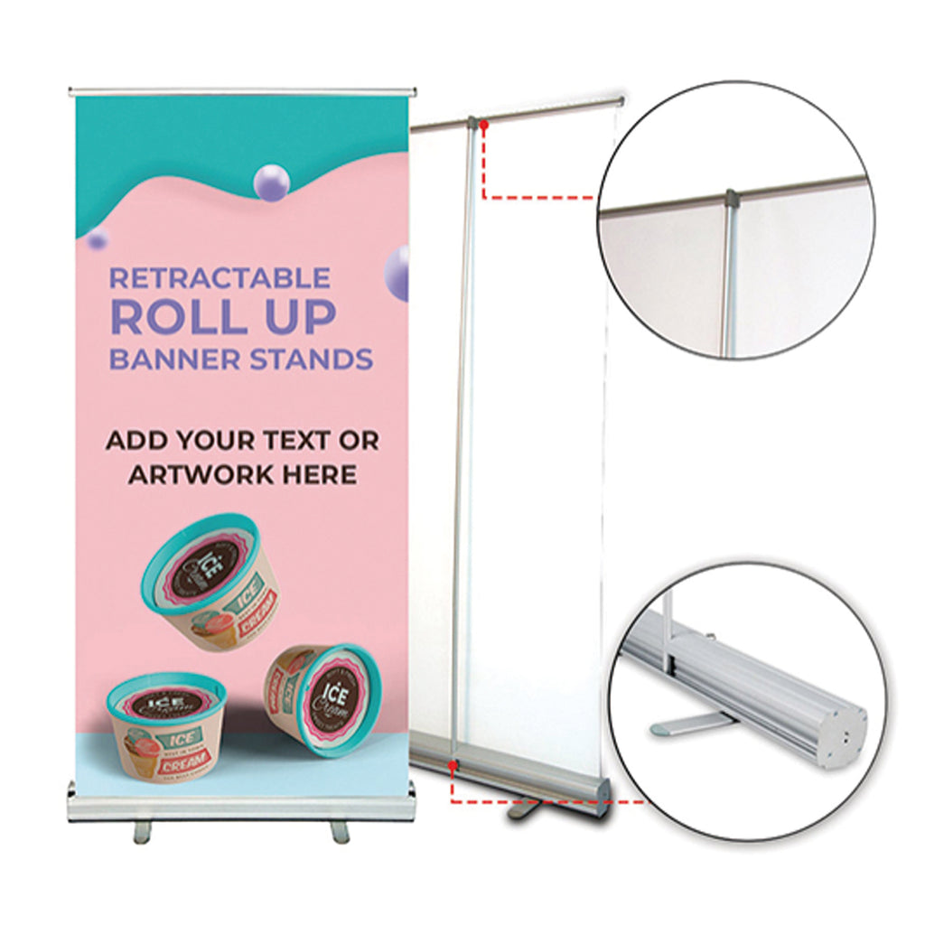 33.5 in Custom Roll Up Retractable Banner Stand