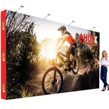 20X10Ft Fabric Pop Up Display Straight Trade Show Exhibit Booth - Opaque Material