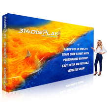 15 Ft Fabric Pop Up Display - 89"H Straight Trade Show Exhibit Booth