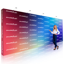 20 Ft Fabric Pop Up Display - 89"H Straight Trade Show Exhibit Booth