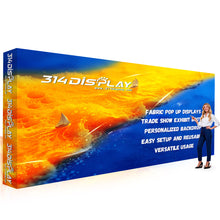 30 Ft Fabric Pop Up Display - 89"H Straight Trade Show Exhibit Booth