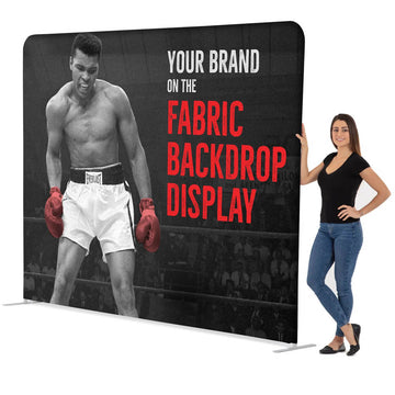 8ft x 8ft Straight Tension Fabric Displays (Aluminum Frame + Fabric)