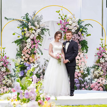 Trio Gold Metal Wedding Arch Backdrop Frame Party Stands 3pc/set - Gold