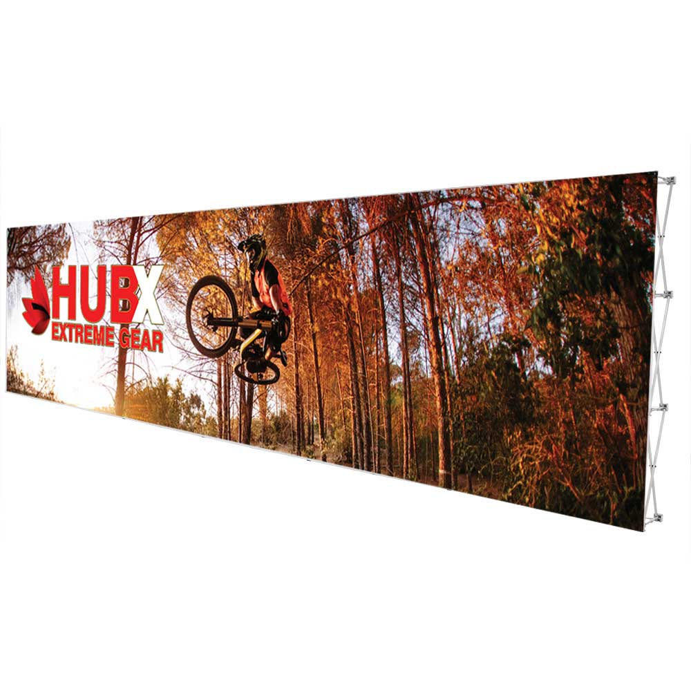 30 Ft RPL Fabric Pop Up Display - 89"H Straight Trade Show Exhibit Booth Double Sided