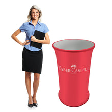 GRAPHIC ONLY - Circular Hydraulic Pop Up Trade Show Table Counter To Podium with Led Lights