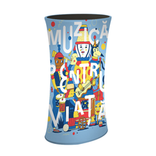 Oval Fabric Pop Up Podium Counter Display