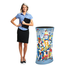 Oval Fabric Pop Up Podium Counter Display