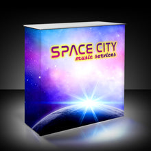 Rectangular Bright LED SEG Backlit Trade Show Counter To Podium