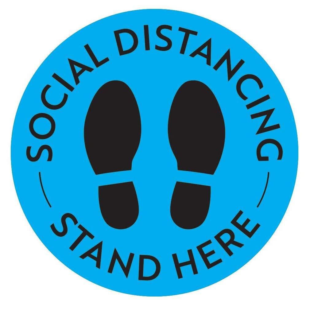 Floor Decal “Social Distancing” 12"X12" PCS - 314display