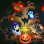 8 FT Halloween Inflatables Outdoor Dead Tree with White Ghost, Pumpkin and Owl, Blow Up Yard Decoration Clearance with LED Lights Built-in for Holiday