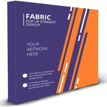 GRAPHIC ONLY - 10 Ft Fabric Pop Up Display – 89″h Straight Replacement Graphic