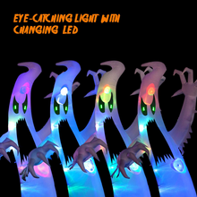 12 Ft Halloween Inflatables Scary Ghost with Color Changing LEDs Decorations