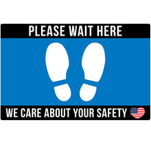 Floor Decal “Please Wait Here” 12"X18" PCS - 314display