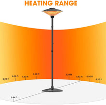 Electric Patio Heater, Freestanding Electric Outdoor Heater 1500W