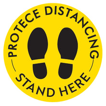 Floor Decal “Protect Distancing” 12"X12" PCS - 314display