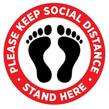 Floor Decal “Please Keep Social Distance” 12"X12" PCS - 314display