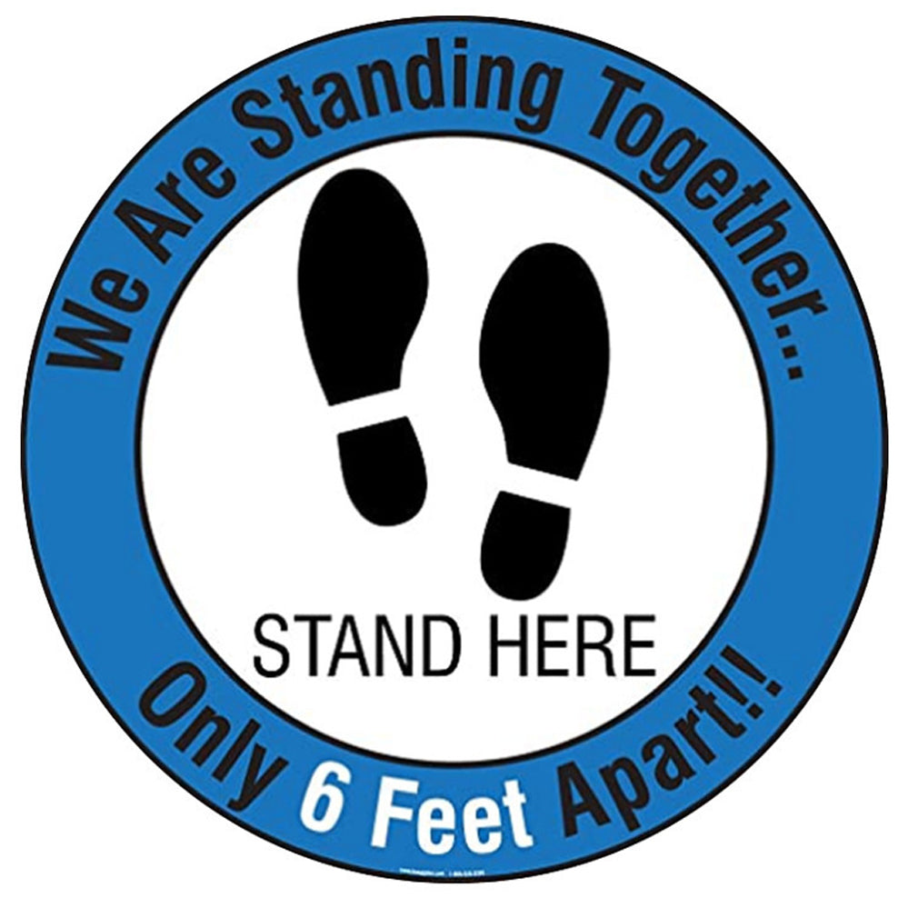 Floor Decal “We Are Standing Together” 12"X12" PCS - 314display