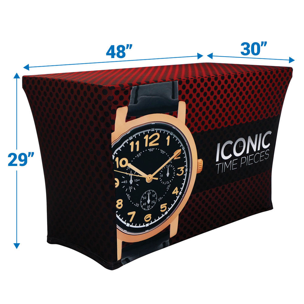 Stretch Table Throw Full Color 4 Ft. With Custom Dye-Sub Print