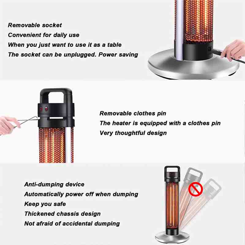 Portable Infrared Electric Patio Heater 1900W