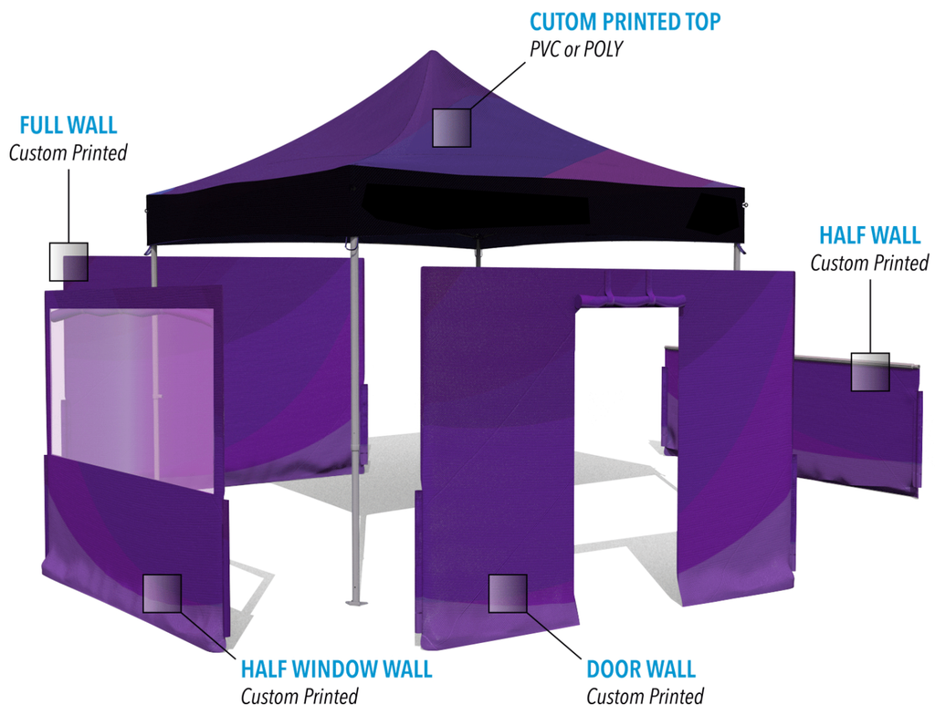 Custom Printed Canopy Tent Walls - 314display